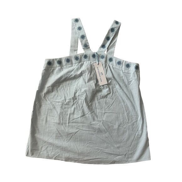 Southern Tide Tops - Southern Tide Clara Embroidred Seersucker Tank Top Boat Blue size Medium NEW NWT